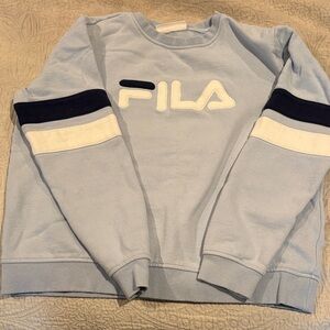 Fila Sky Blue Sweatshirt with Navy and White Stripes